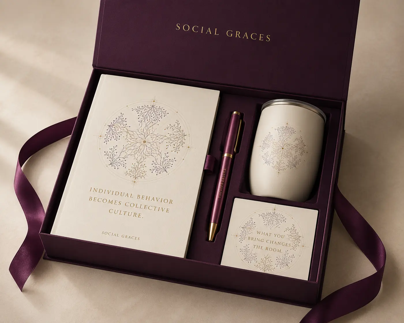 Plum Social Graces corporate workshop gift collection featuring the Culture artwork